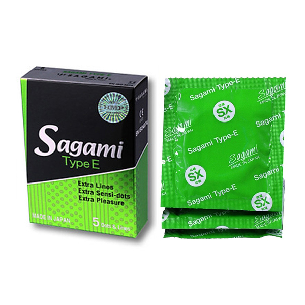Bao Cao Su Sagami Type E Siêu Mỏng Gân Gai, Kích Thích Mạnh 