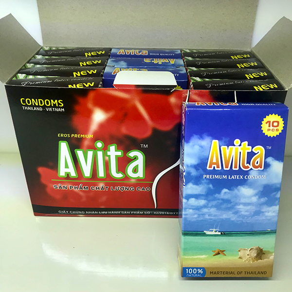 Bao Cao Su Avita Mỏng Trơn Hộp 120 Cái An Toàn Hiệu Quả Dài Lâu 