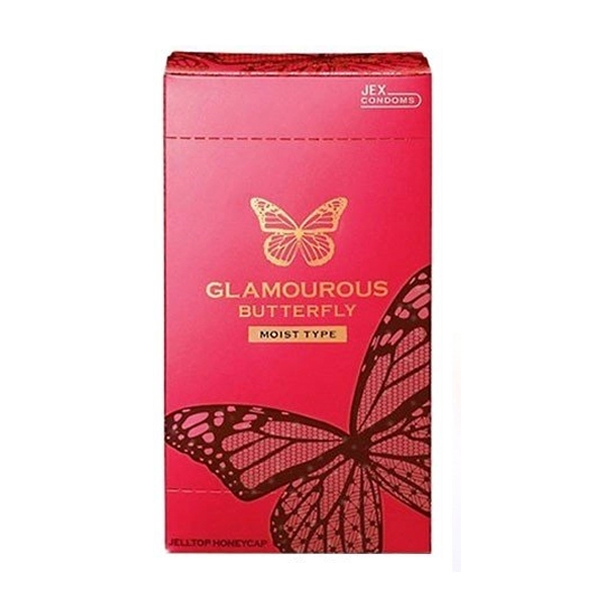 Bao Cao Su Jex Glamourous Butterfly Moist Type Hộp 12 Cái Nhật Bản 