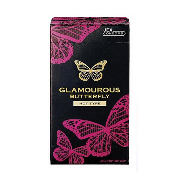 Bao cao su Jex Glamourous Butterfly Hot Type hộp 12 cái Nhật Bản 