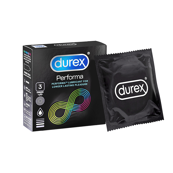 Bao cao su Durex Performa 3s kéo dài thời gian quan hệ an toàn 