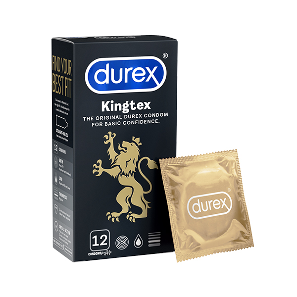 Bao cao su Durex Kingtex size nhỏ ôm sát co giãn tốt hộp 12 cái 