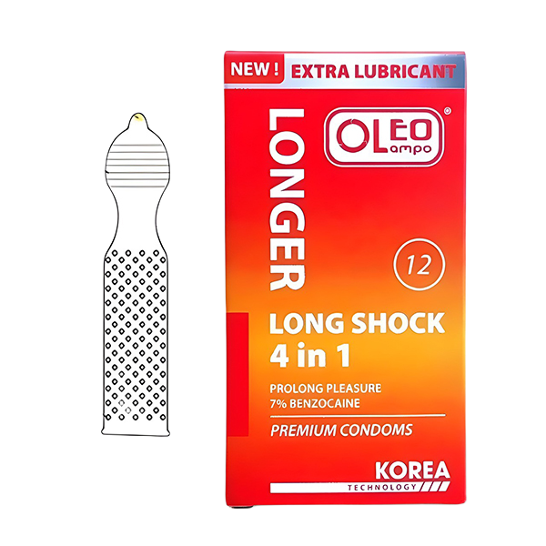  Cửa hàng bán Bao cao su kéo dài thời gian Oleo Lampo Longshock 4in1 12 cái  có tốt không? 