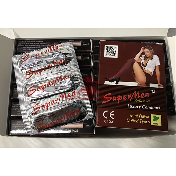 Bao Cao Su Super Men Gai Hương Bạc Hà Ngừa Thai Hiệu Quả 