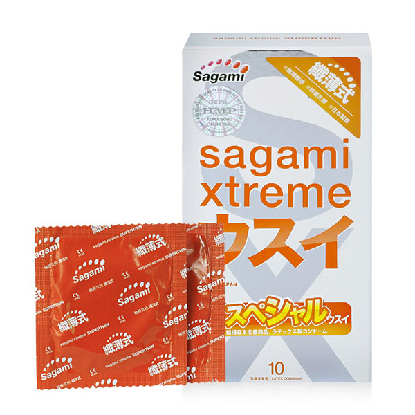 Bao cao su Sagami Xtreme siêu mỏng tự nhiên tránh thai an toàn 