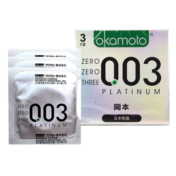  Địa chỉ bán Bao cao su Okamoto 0.03 Platinum hộp 3 chiếc  giá tốt 