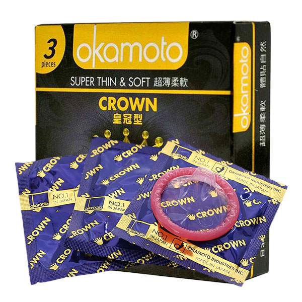  Đánh giá Bao cao su Okamoto Crown hộp 3 cái  chính hãng 