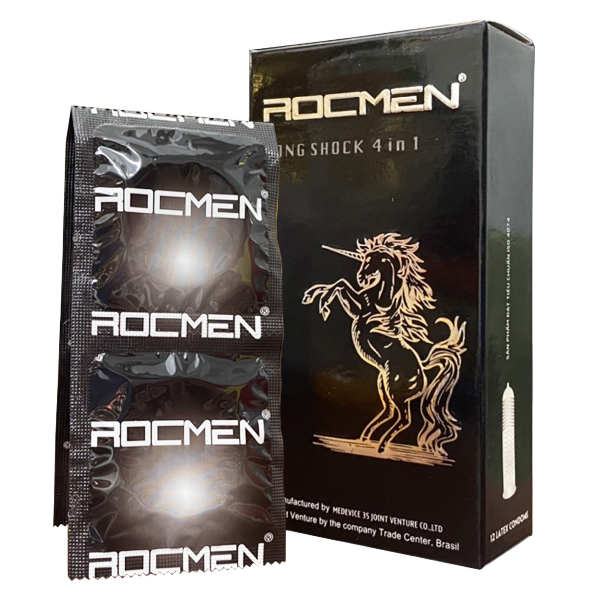  Đại lý Bao cao su chống xuất tinh sớm Rocmen 4in1 gai toàn thân  hàng mới về 