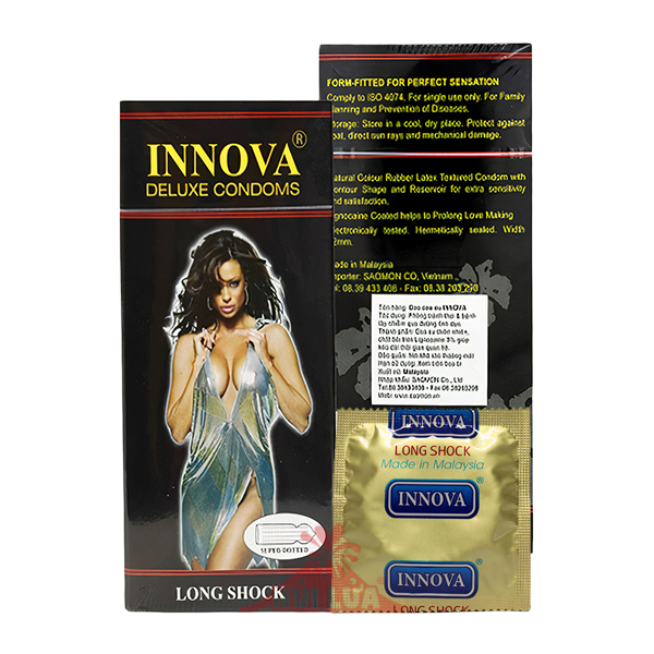  Bảng giá Bao cao su Innova Long Shock 4in1 - Hộp Màu Đen  cao cấp 