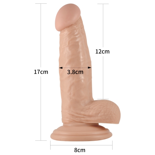 Dương vật giả Realistic Cock 7 chế độ rung, silicon mềm mại như thật