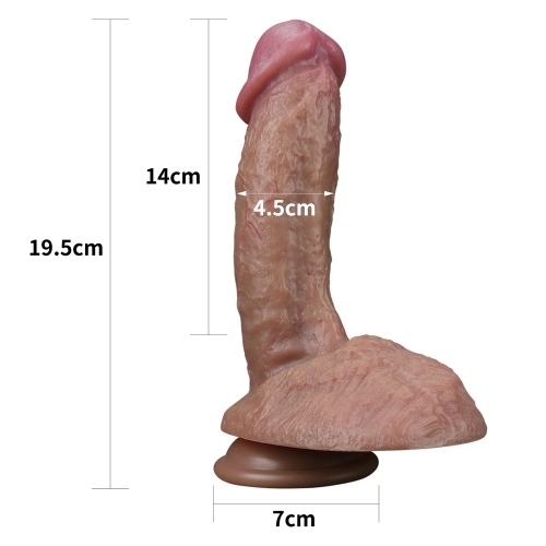 Dương vật giả Lovetoy 7.5 inch silicon siêu mềm 2 lớp chân thực
