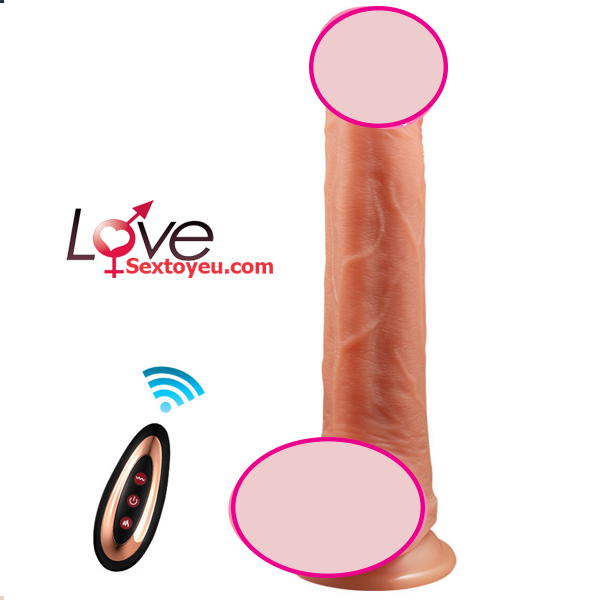 Dương vật silicon rung thụt sưởi ấm điều khiển từ xa siêu bền