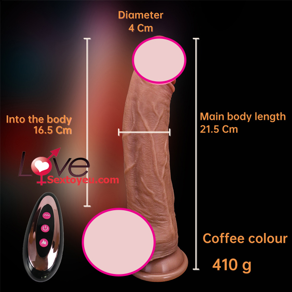 Dương vật silicon rung thụt sưởi ấm điều khiển từ xa siêu bền