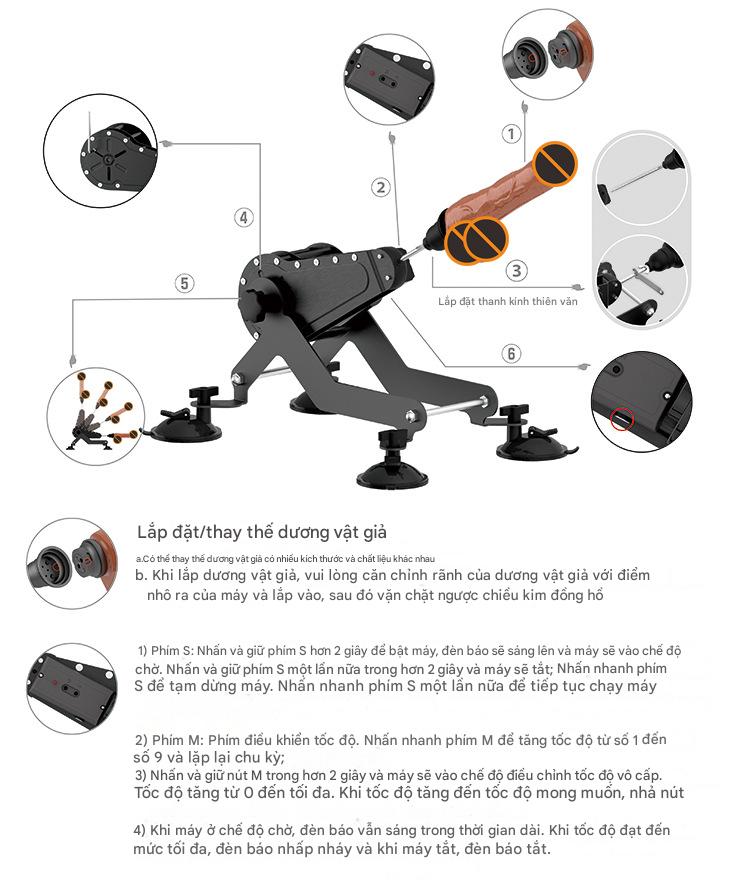 Robot tự động cao cấp 4 chân Máy thủ dâm tiện lợi Thỏa mãn