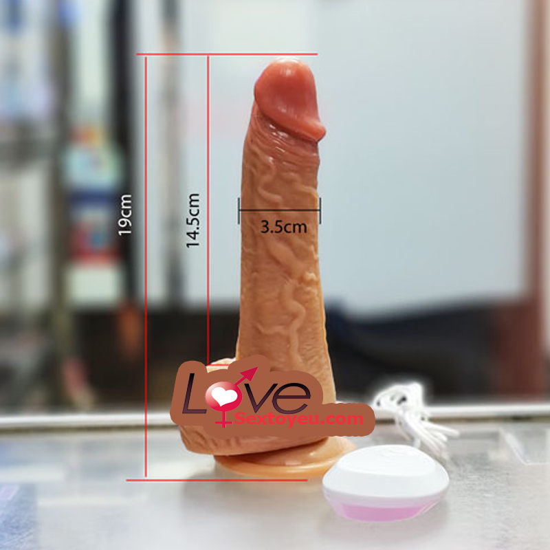 Dương Vật Giả Silicon Rung Thụt Sưởi Ấm Mềm Mại Như Thật Kích Thích