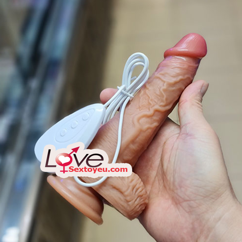 Dương Vật Giả Silicon Rung Thụt Sưởi Ấm Mềm Mại Như Thật Kích Thích