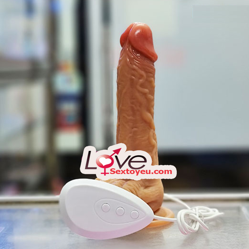 Dương Vật Giả Silicon Rung Thụt Sưởi Ấm Mềm Mại Như Thật Kích Thích