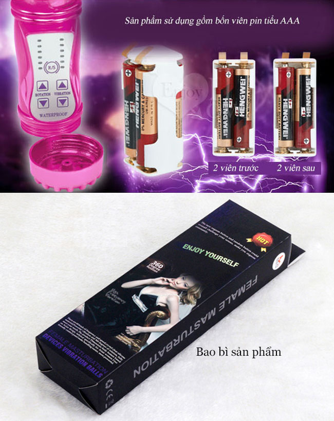 Dương vật rung ngoáy 360 độ giúp kích thích điểm G silicon mềm