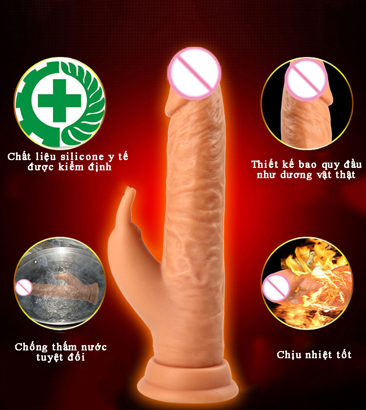 Dương vật cyberskin Leggy siêu rung mềm mịn gân guốc bán chạy