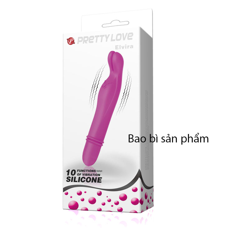 Mát xa 2 ngón Prettylove Elvira silicon an toàn rung mạnh Mát xa 2 ngón Prettylove Elvira silicon an toàn rung mạnh