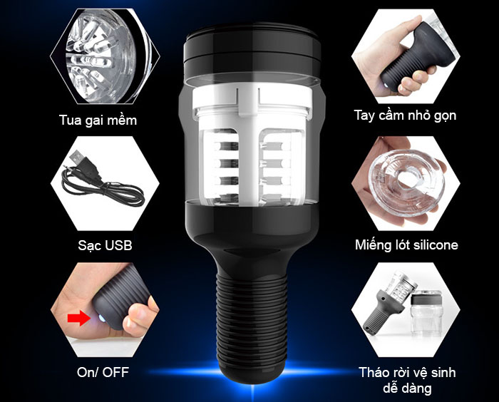 Máy thủ dâm Cyclone II tự động - Thỏa mãn cực khoái nam giới