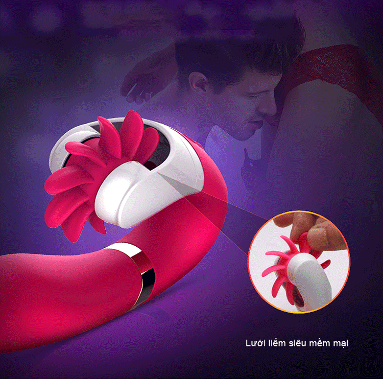 Máy rung liếm điểm G Dave cho nữ đa chế độ rung kích thích