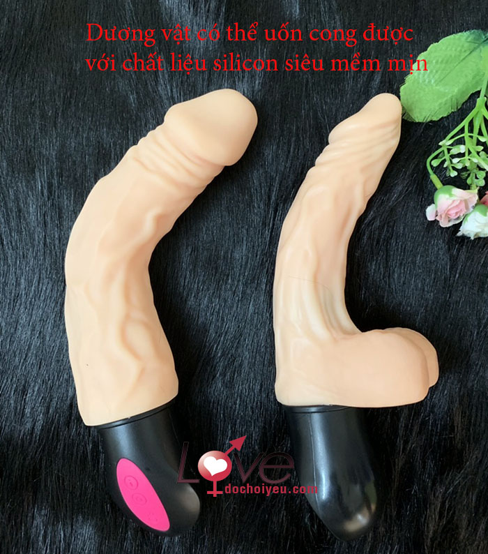 Dương vật silicon mềm mại siêu rung sưởi ấm trải nghiệm thật