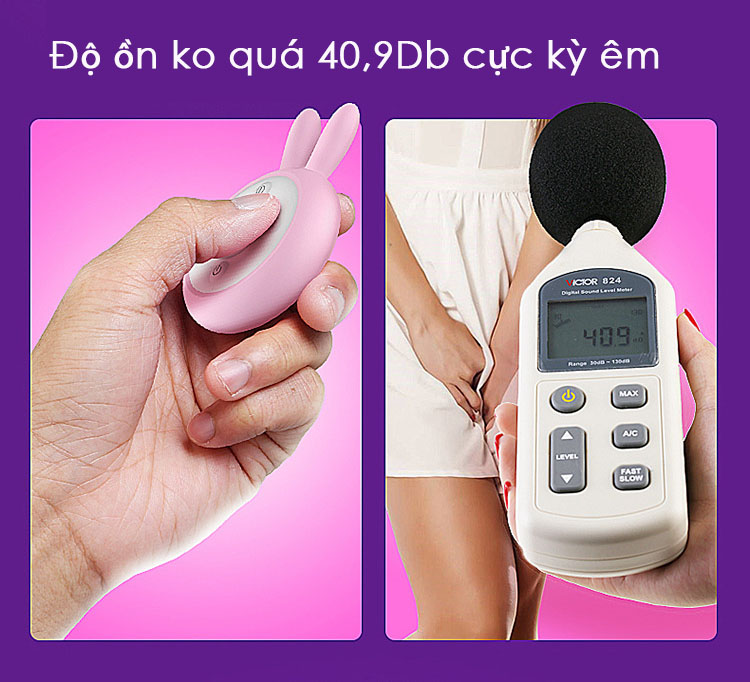 Máy rung mini tai thỏ không dây điều khiển siêu tuyệt