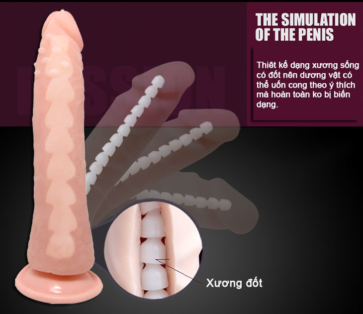 Dương vật silicon siêu mềm uốn cong thoải mái chuẩn chất lượng