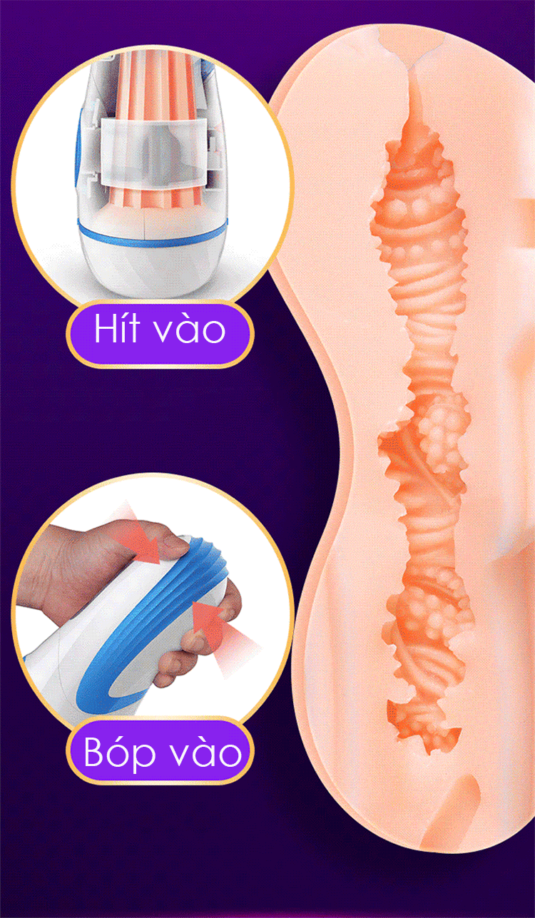Cốc thủ dâm nữ sinh Nhật tự động rung co bóp kích thích cực phê Cốc thủ dâm nữ sinh Nhật tự động rung co bóp kích thích cực phê