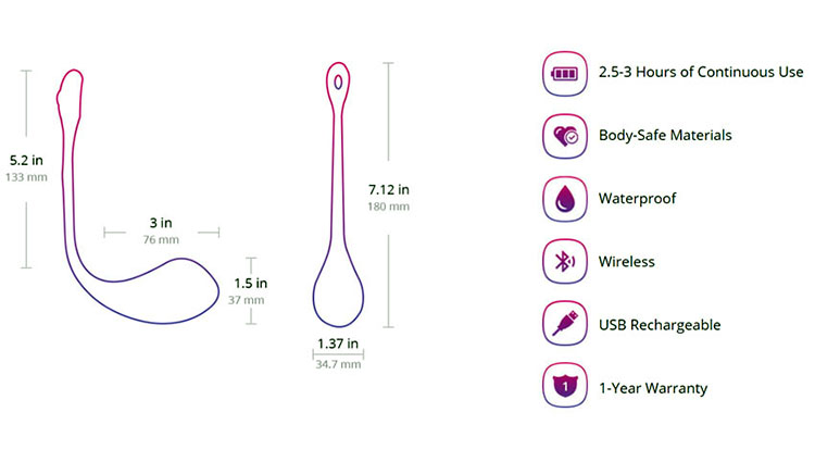 Trứng rung Lovense Lush 2 điều khiển từ xa qua internet cực phê