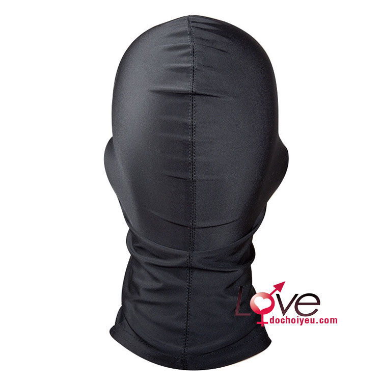 Mặt nạ vải trùm kín đầu đen cao cấp kích thích cực khoái nhanh