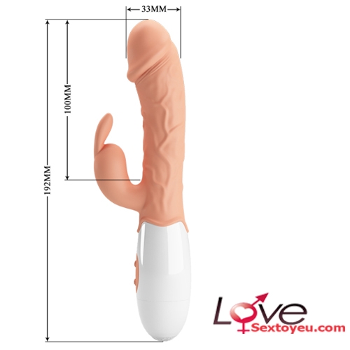 Dương vật giả Prettylove Easter Bunny 30 chế độ rung mềm mịn