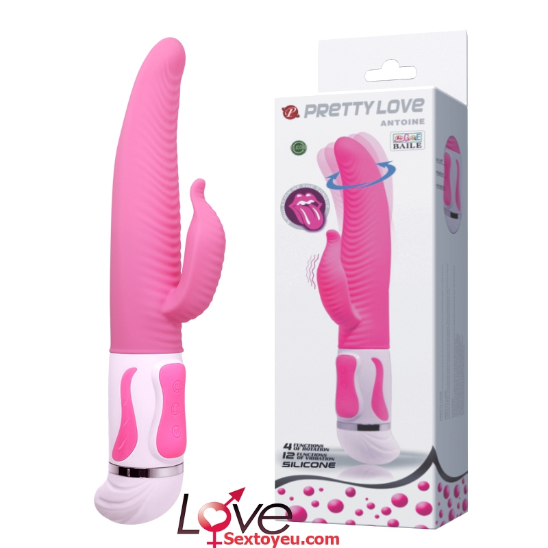 Dương vật giả lưỡi Prettylove Antoine rung ngoáy