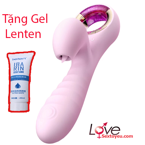 Dương vật giả Leten cao cấp rung liếm sưởi ấm siêu thực