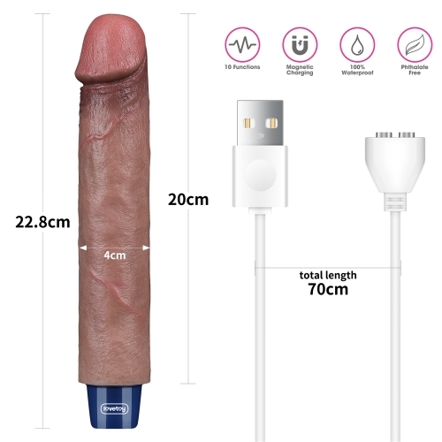 Lovetoy REAL SOFTEE dương vật siêu mềm đa tần rung kích thích
