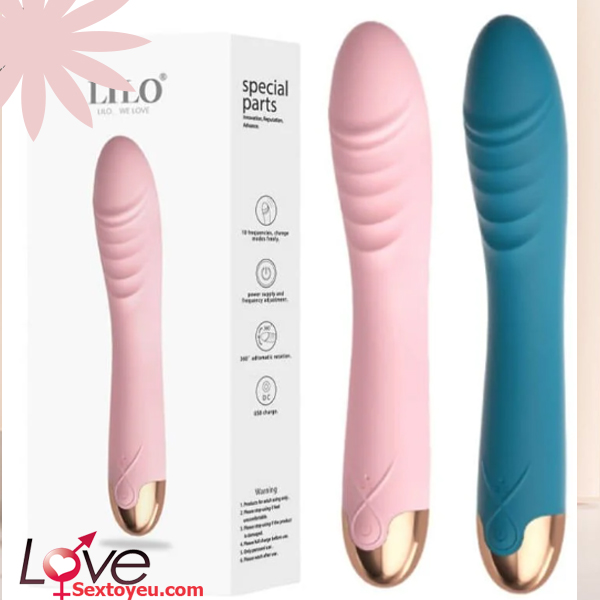 Dương vật Lilo rung ngoáy silicon 10 tần số chế độ sạc USB