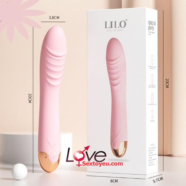Dương vật Lilo rung ngoáy silicon 10 tần số chế độ sạc USB