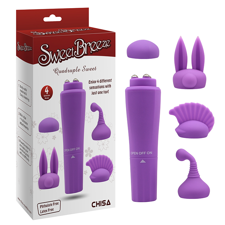Máy rung mini 3 đầu Chisa Sweet silicone an toàn rung mạnh