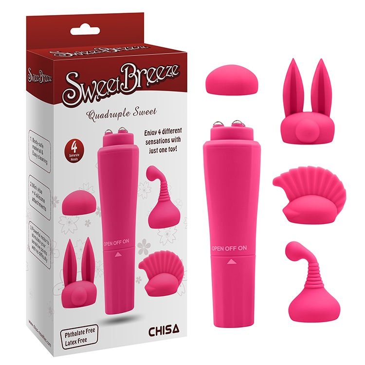 Máy Rung Mini 3 Đầu Chisa Sweet Massage Toàn Thân Silicone 