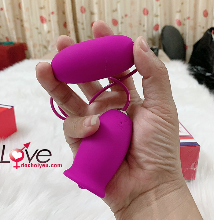 Trứng rung liếm 2 đầu PrettyLove Daisy silicon an toàn kích thích Trứng rung liếm 2 đầu PrettyLove Daisy silicon an toàn kích thích