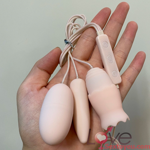 Trứng lưỡi rung 3 đầu Akali USB cực phê kích thích mạnh mẽ