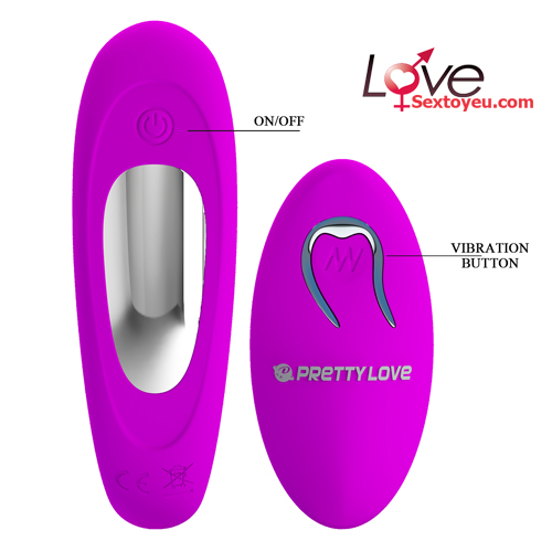 Máy rung chữ C Prettylove điều khiển từ xa kích thích cặp đôi