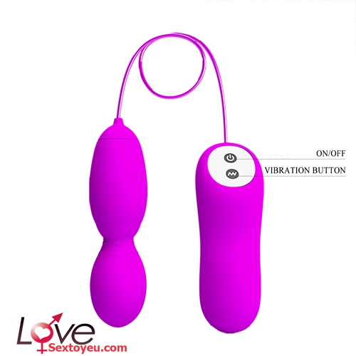 Trứng rung ngoáy Prettylove Vega đa chức năng, massage âm vật, silicon an toàn