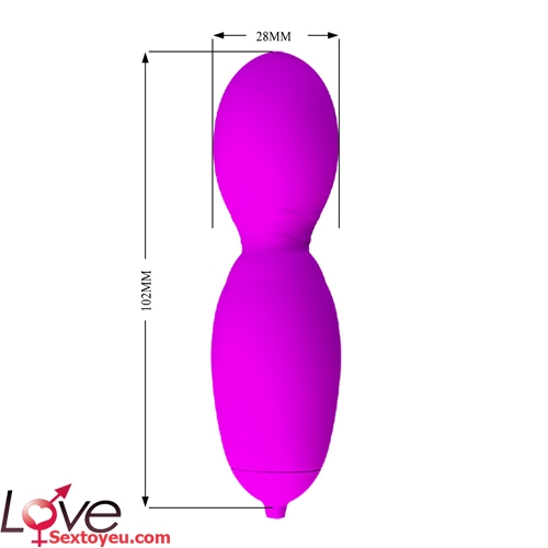 Trứng rung ngoáy Prettylove Vega đa chức năng, massage âm vật, silicon an toàn