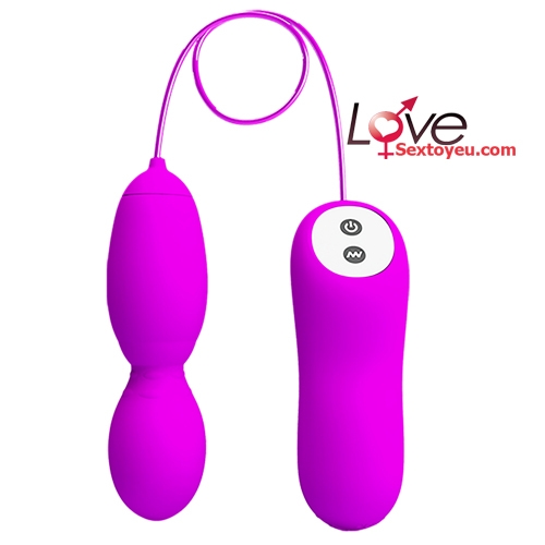 Trứng rung ngoáy Prettylove Vega đa chức năng, massage âm vật, silicon an toàn