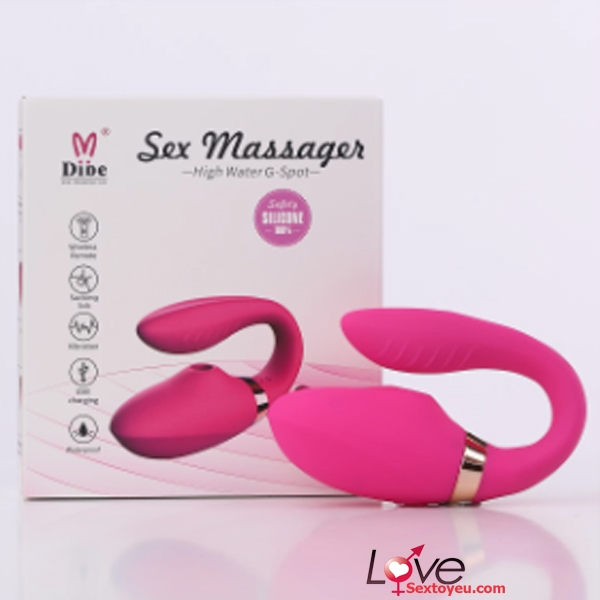 Máy rung bú 2 đầu Dibe G-spot điều khiển xa 12m tiện lợi 