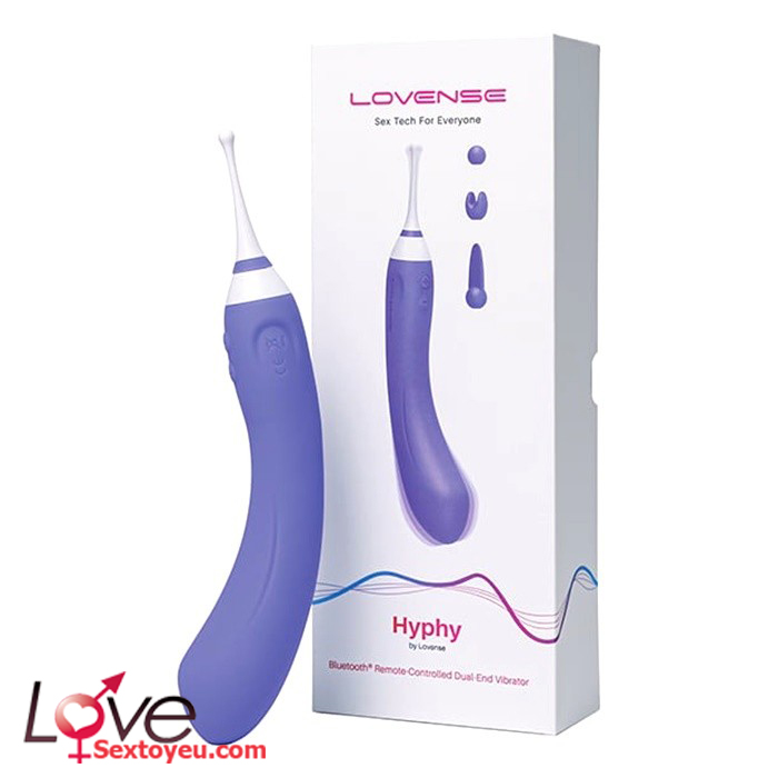 Máy rung Hyphy 2 đầu điều khiển app Lovense tặng kèm 3 đầu rung