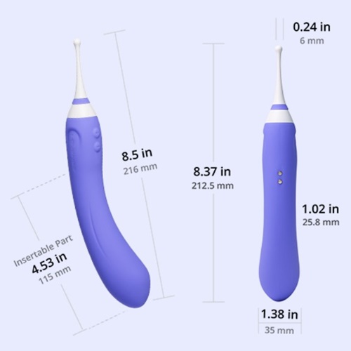 Máy rung Hyphy 2 đầu điều khiển app Lovense tặng kèm 3 đầu rung