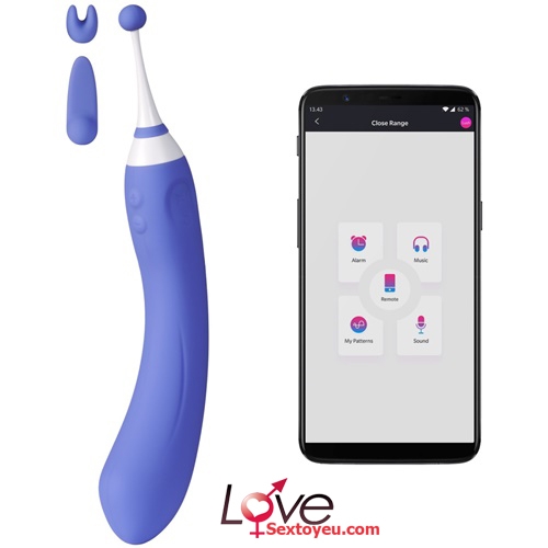 Máy rung 2 đầu Lovense Hyphy điều khiển app kèm 3 đầu phụ
